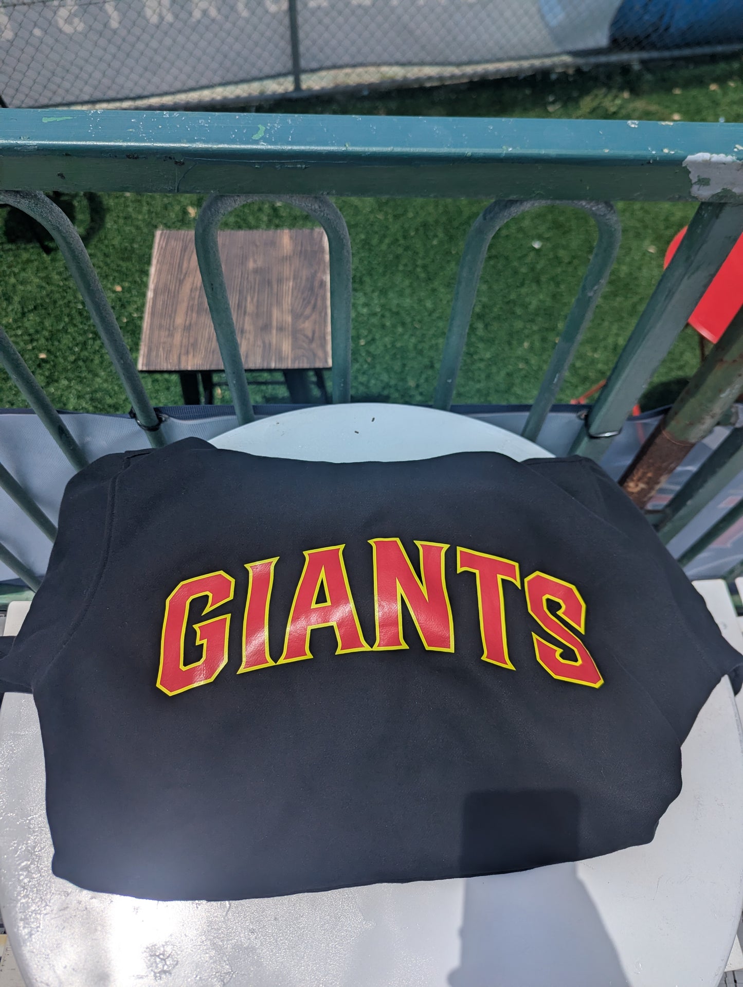 Black Hoodie with Red and Yellow 'Giants'