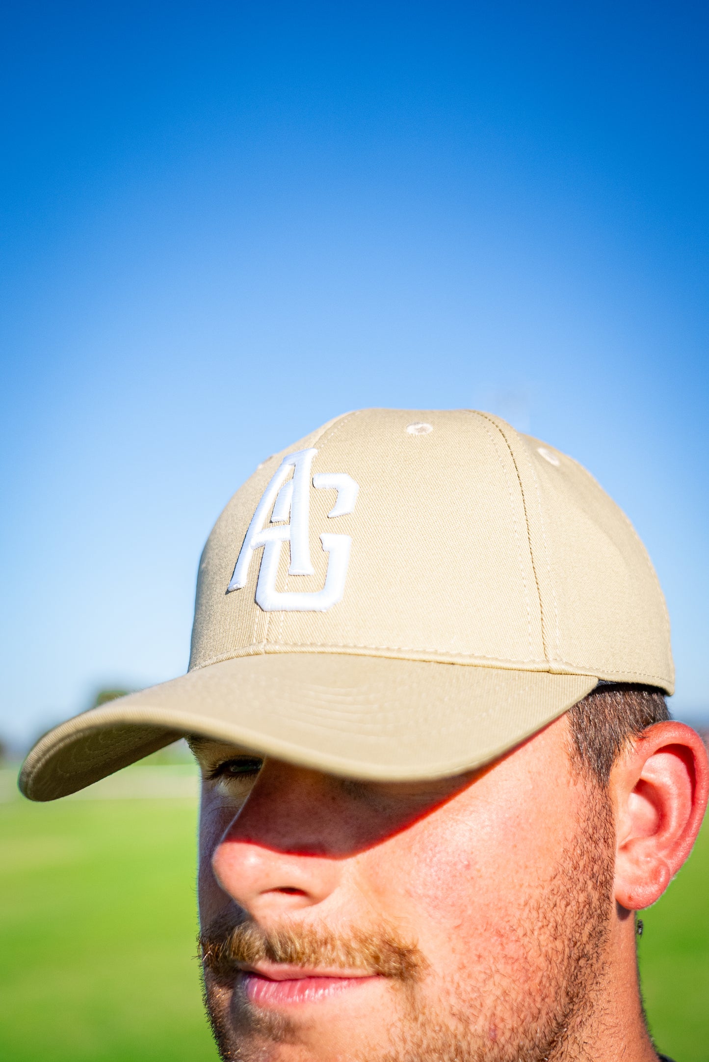 Khaki Cap with White AG