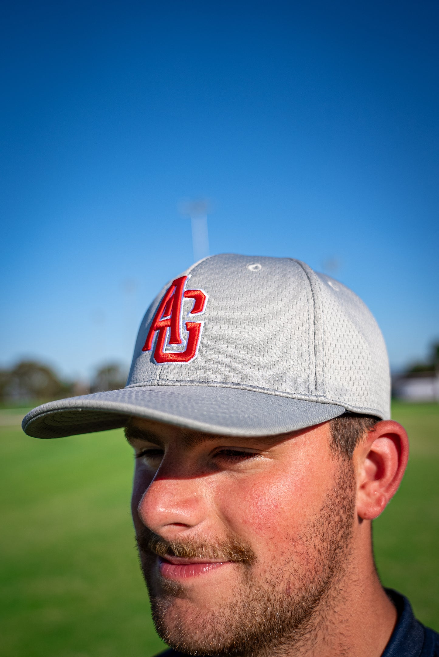 Grey Snapback with Red AG